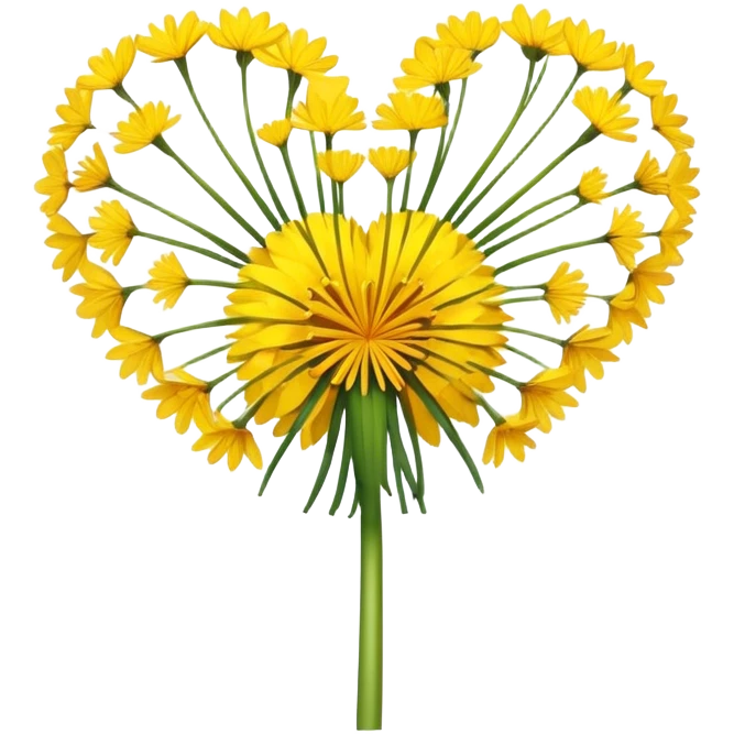 Dandelion color  heart emoji