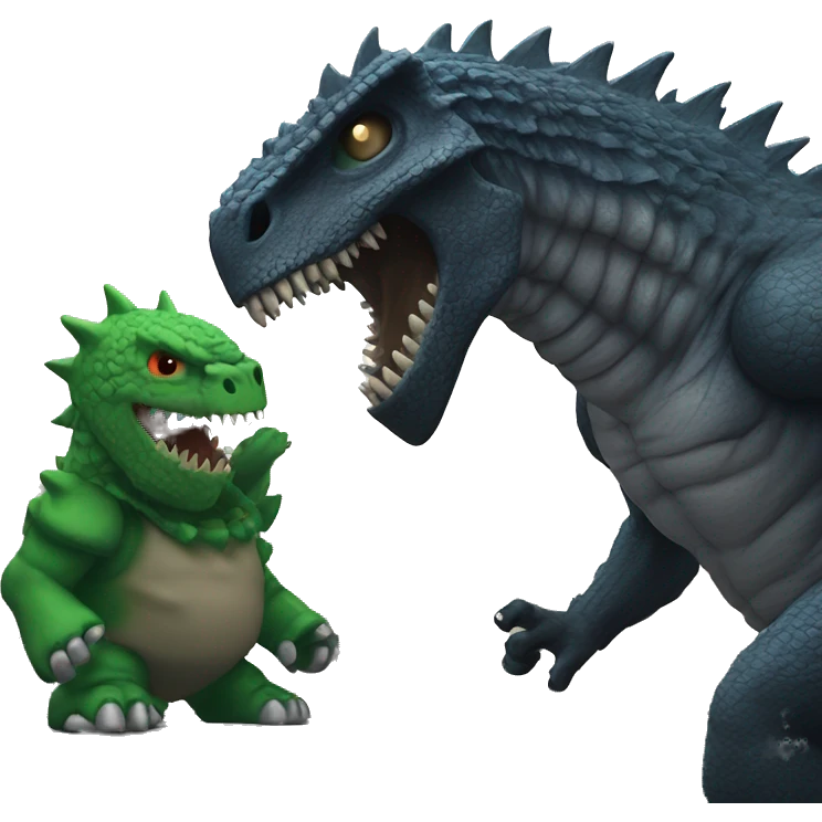 skull and godzilla  emoji