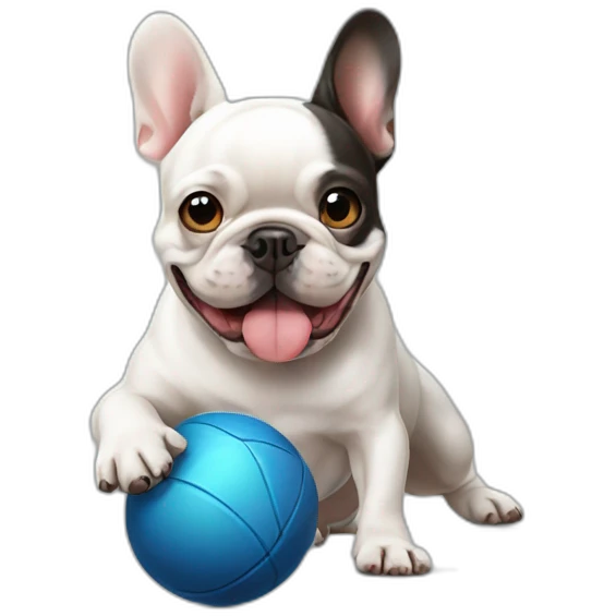 FRENCH BULLDOG PLAYING WITH BALL emoji