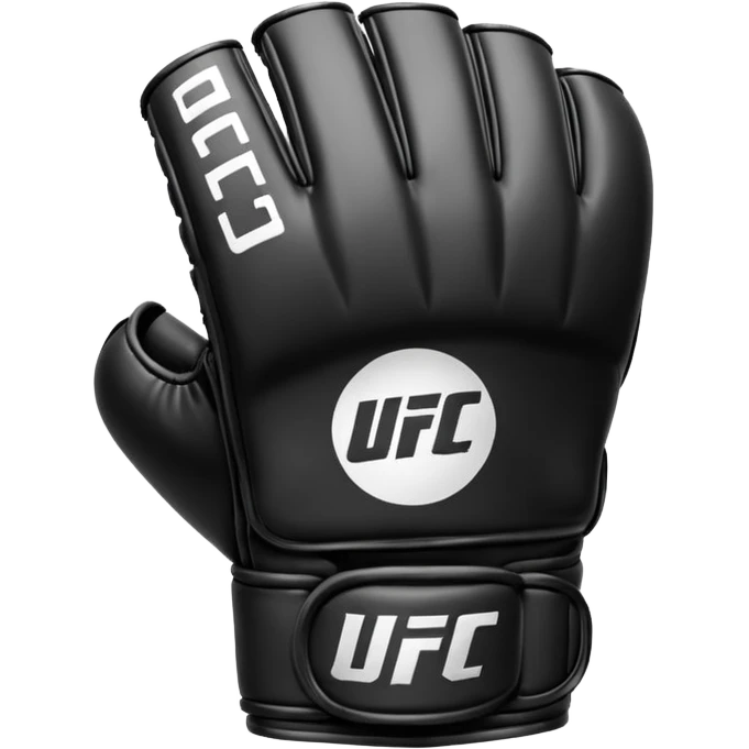 Black and white UFC Glove emoji