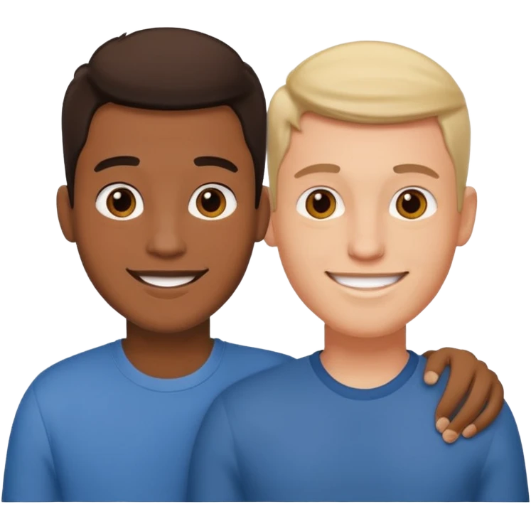 two happy male friends emoji