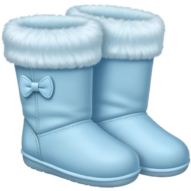 pastel blue baby boots emoji