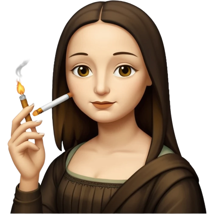 Sigara içen monalisa emoji