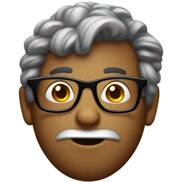 Poop with glasses and a mullet emoji