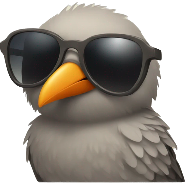 Bird with sunglasses  emoji