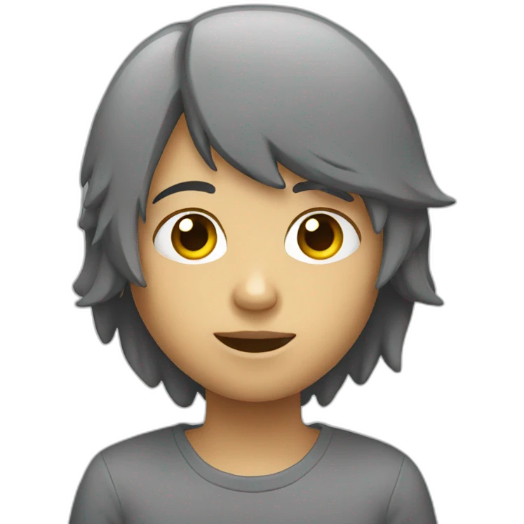 Chat gris emoji