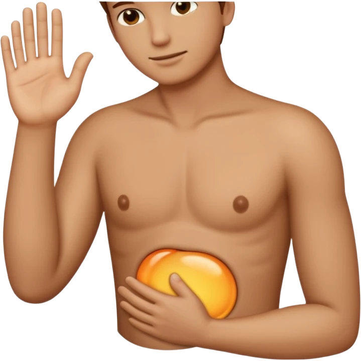 Palm in the stomach emoji