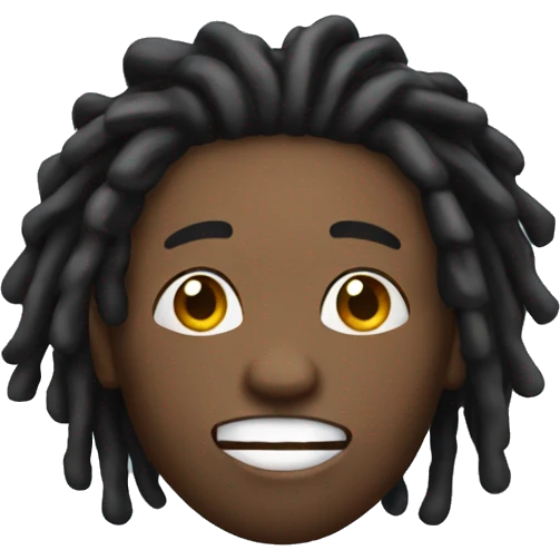 Black male with dreads singing  emoji