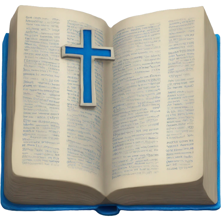 realistic blue bible emoji