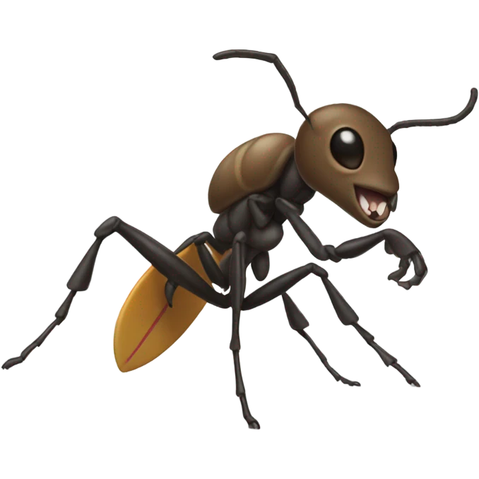 Surfing ant emoji