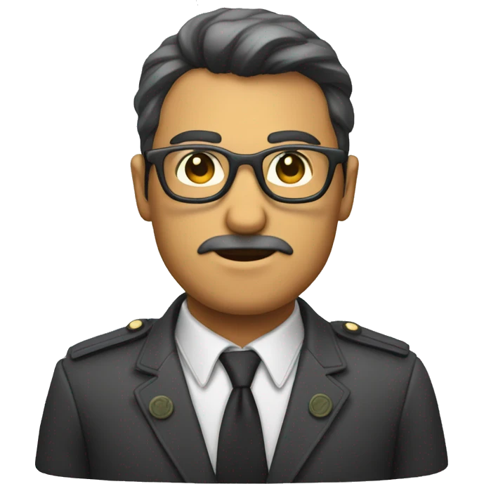 Un hombre calvo con gafas finas emoji