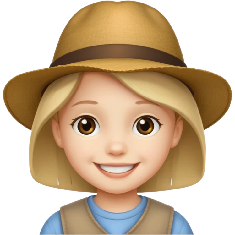 child with hat emoji