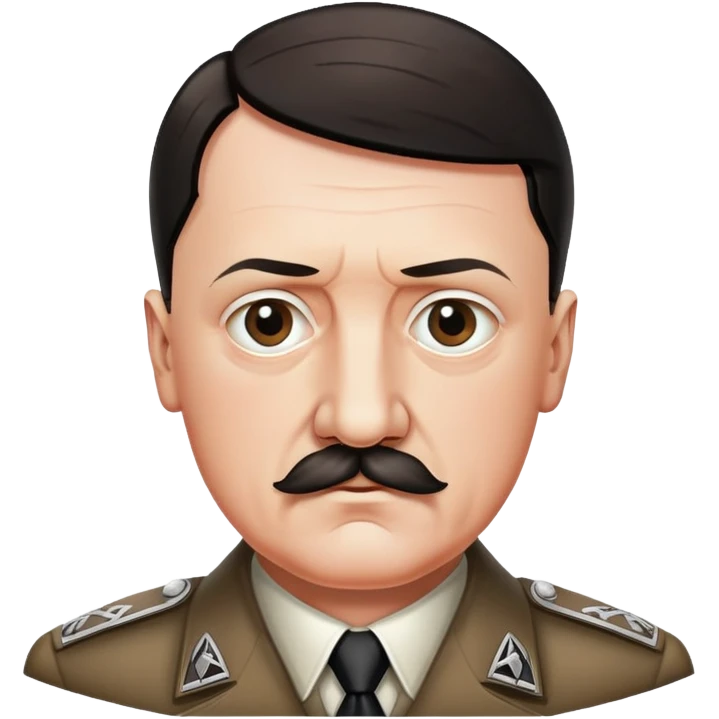 Hitler avec la moustache courte comme le vrai  emoji