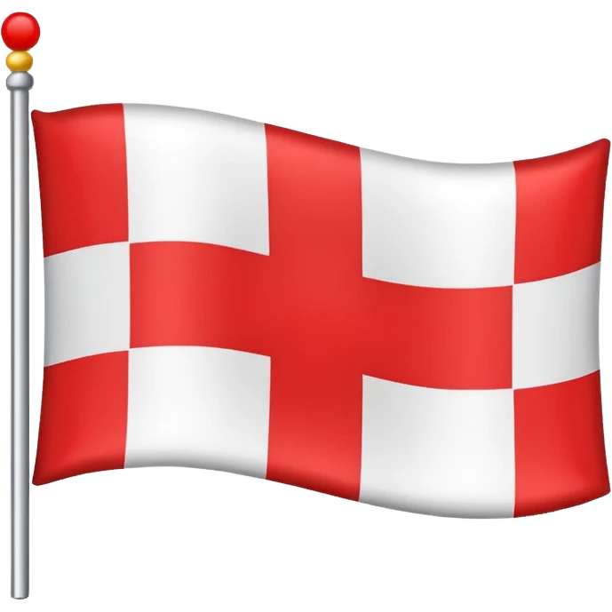 Flag red background red cross emoji