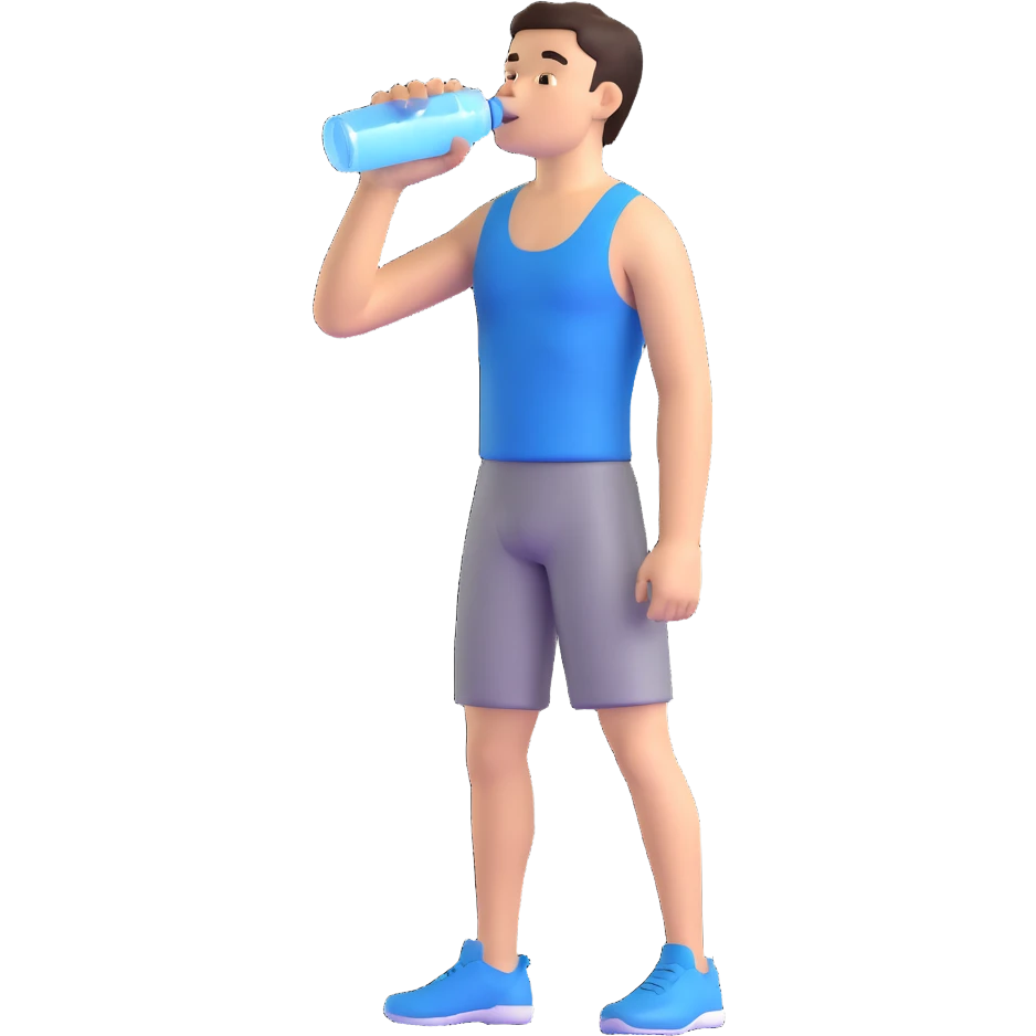 athlete drinking water after workout emoji