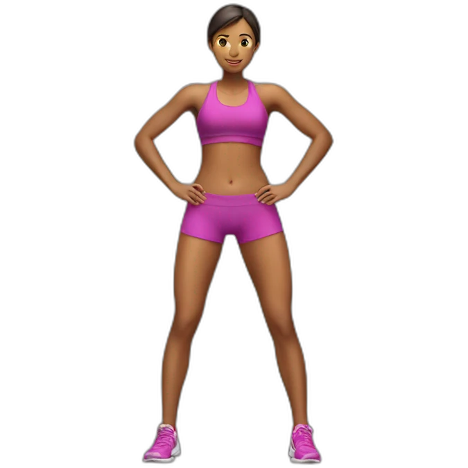 fitness woman belly emoji