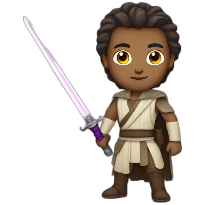 Jedi with purple sword emoji