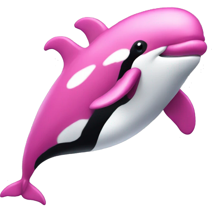 Pink orca emoji