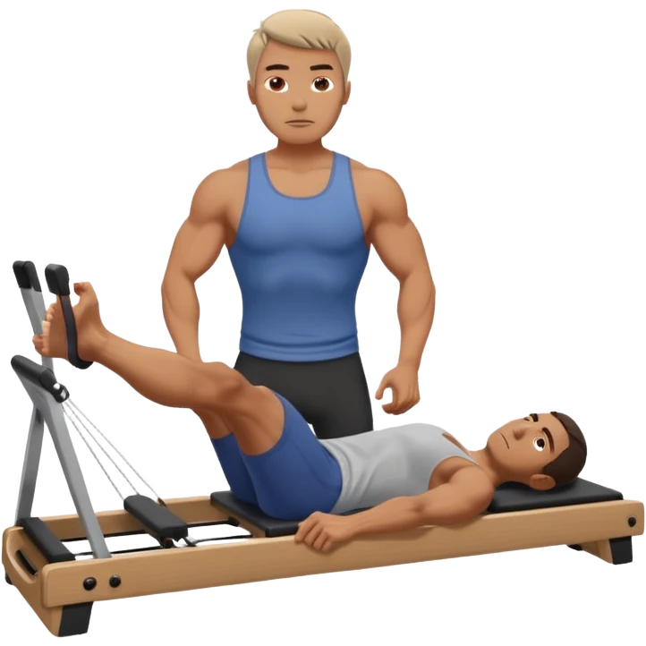 guy workout pilates reformer  emoji