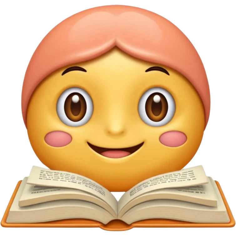 Livro cor salmão emoji