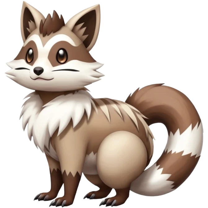 zigzagoon-linoone-furret-Fakémon-hybrid-creature (full body)  emoji