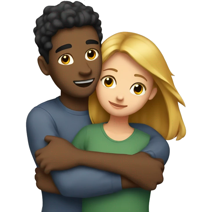 boyfriend hugging girlfriend  emoji