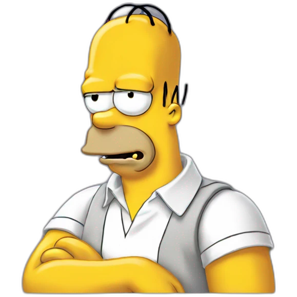 Homer Simpson wearing LGBT tshirt emoji