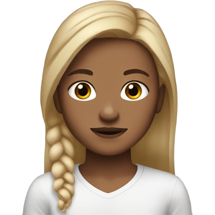 Brown and blond hair and 10 years old freckles ￼ emoji