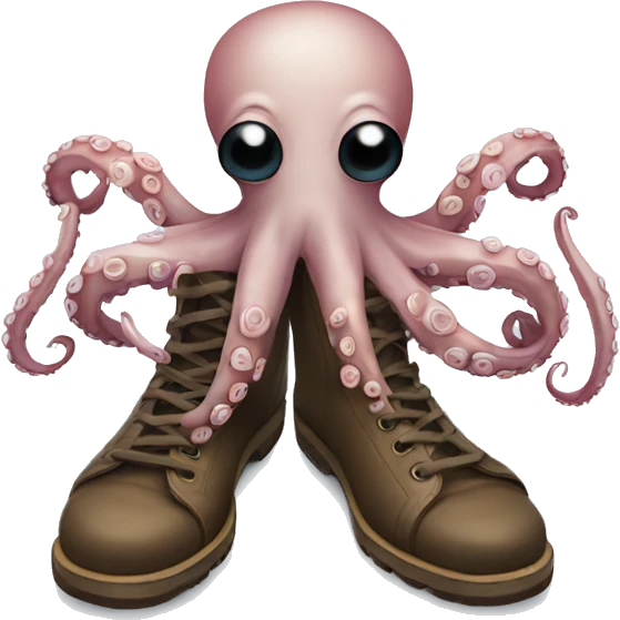 Octopus with shoes emoji