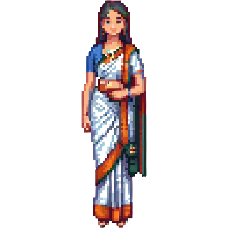 pretty lady in a sari emoji