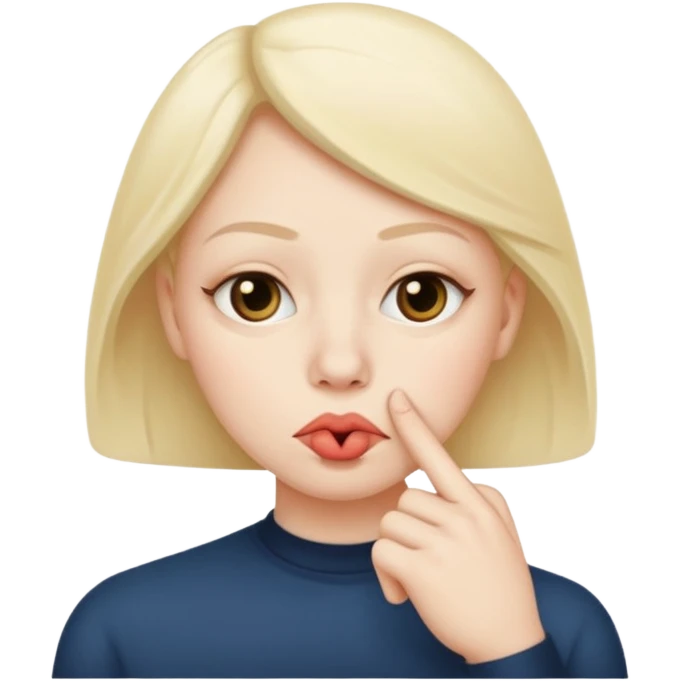 Silent face, shushing emoji