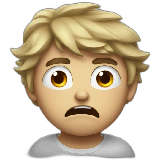 angry but crying emoji