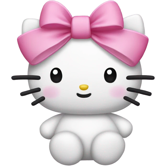 Hello kitty w pink bow emoji
