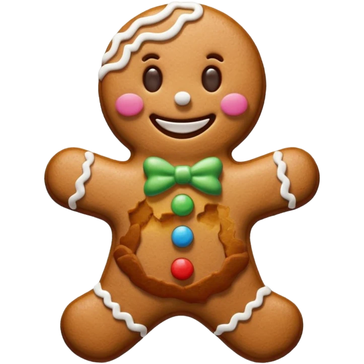 The gingerbread man emoji