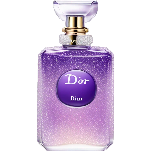 Purple dior perfume with sparkles emoji