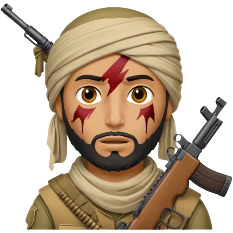 taliban soldier with gunshot wound to the head emoji