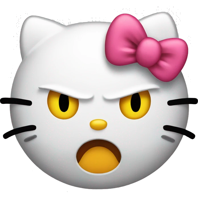 Angry hello kitty face  emoji