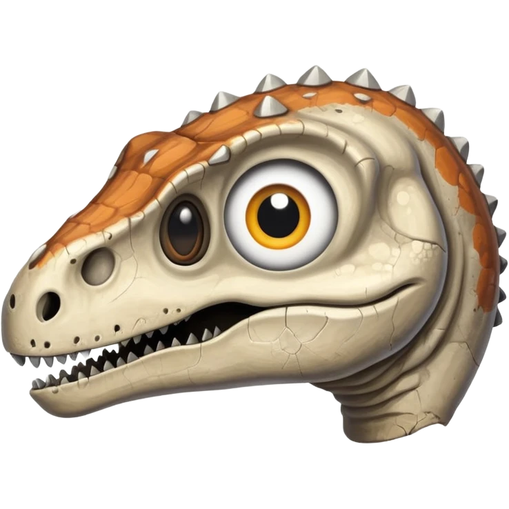 a dinosaur bone with eyes emoji