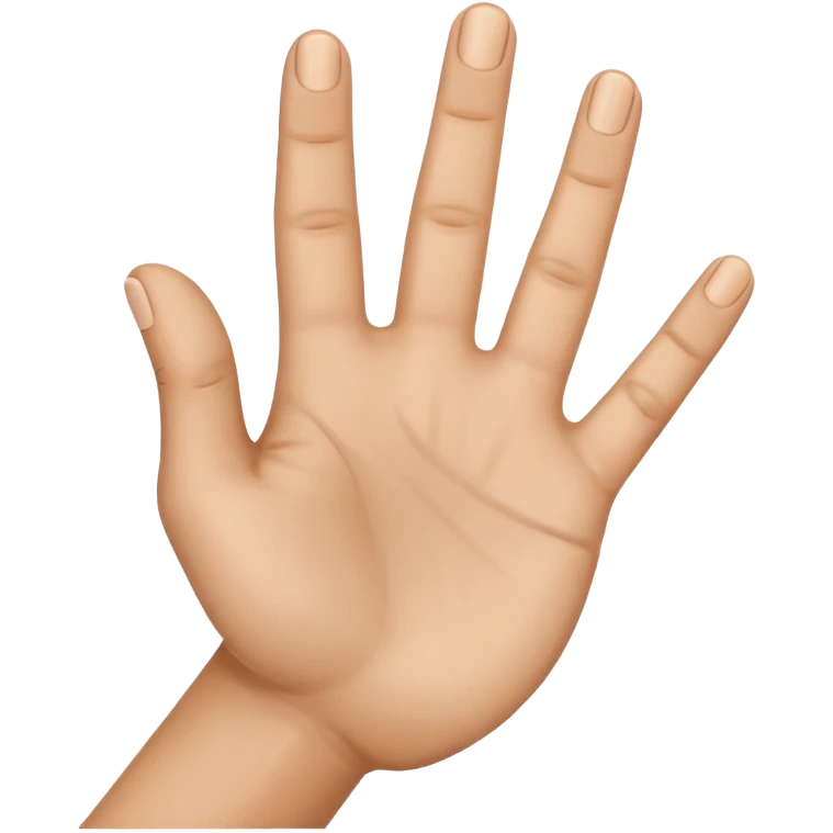 اصبع البنصر موجه نحو تجويف اليد emoji