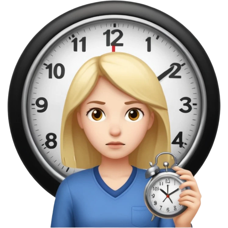 Girl doing clock it emoji