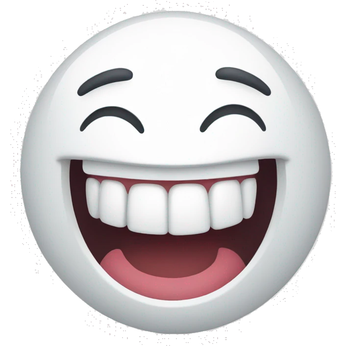 white teeth smiling face emoji