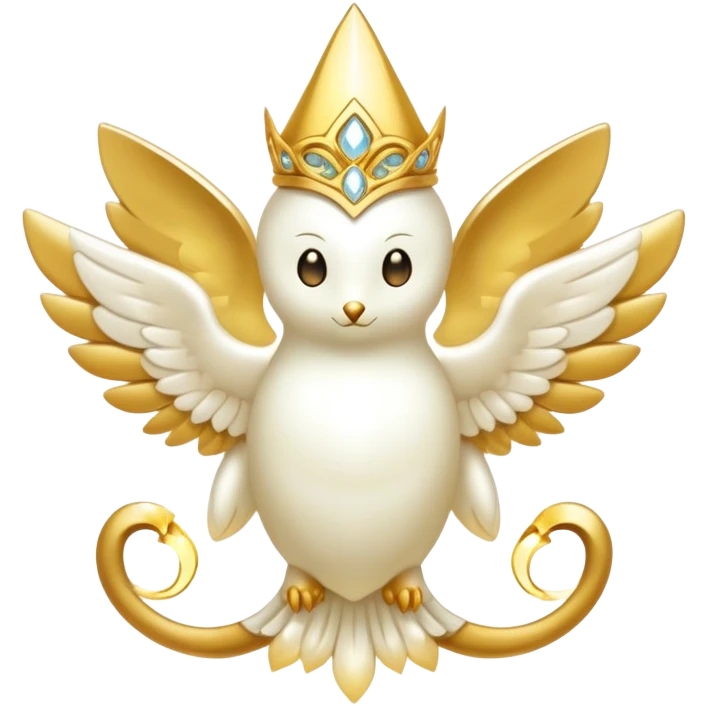 White and Golden Divine Holy Glorious Shiny Sparkly Fakémon emoji
