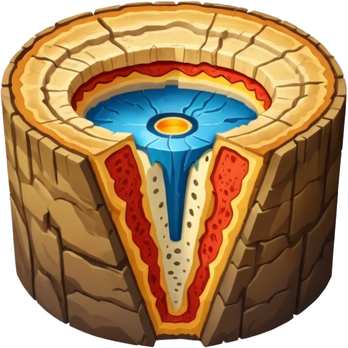 Planet crust, mantle, and core emoji