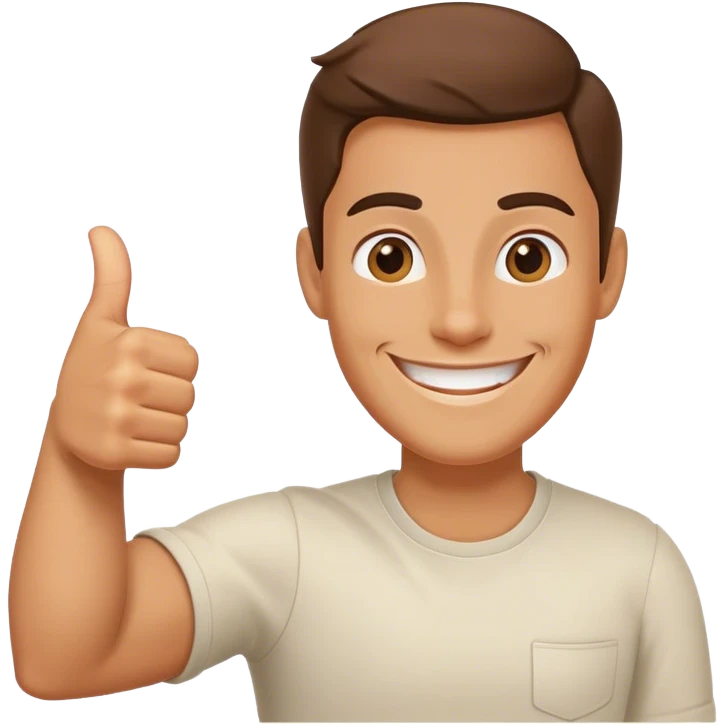 Large thumbs up with smile emoji