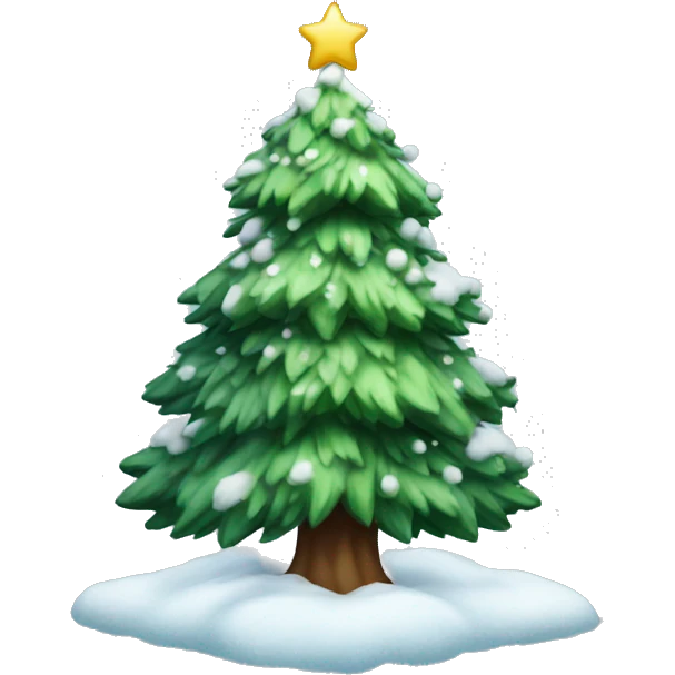 Christmas tree with snow  emoji