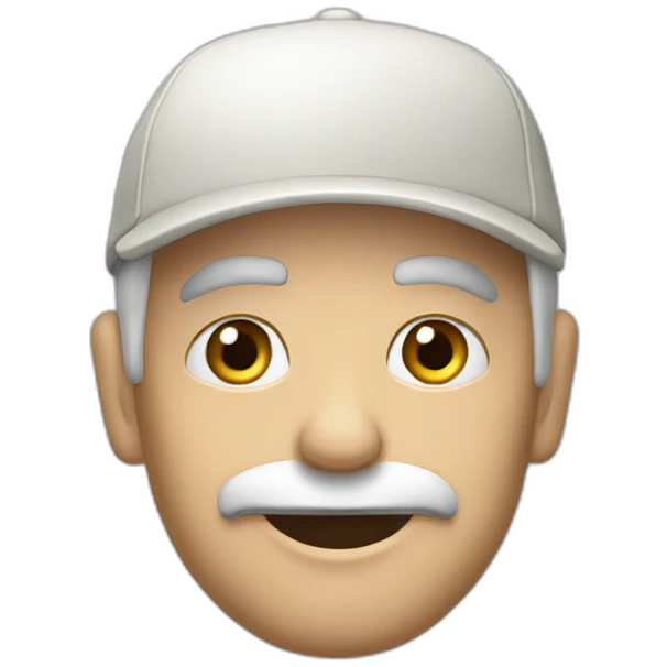 Un vieux sans moustache qui fait du golf emoji