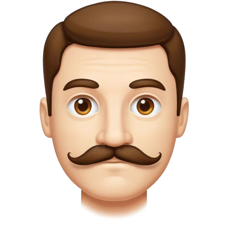 fancy with mustache emoji