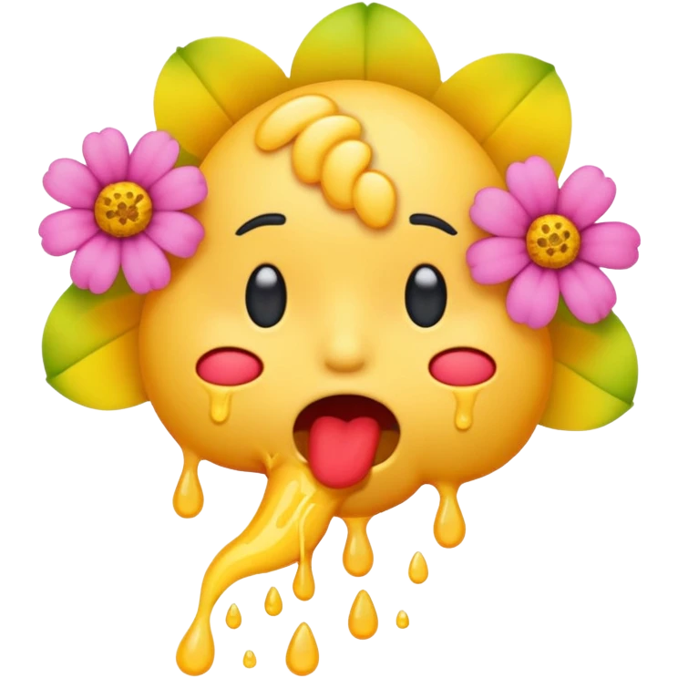 Make a emoji that pukes flowers  emoji