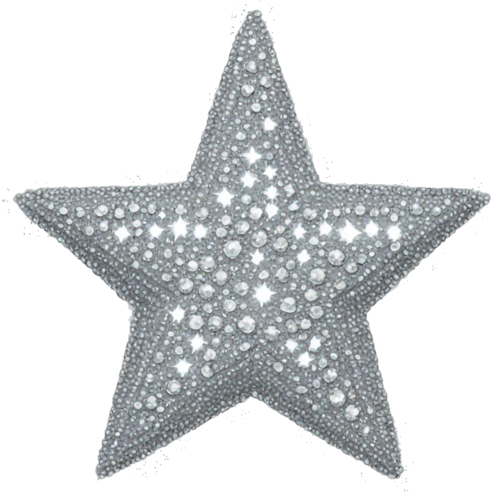 Silver Rhinestone star emoji