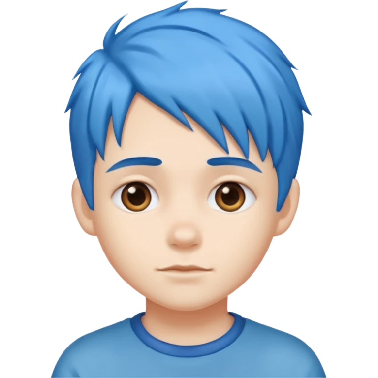 blue haired kid emoji
